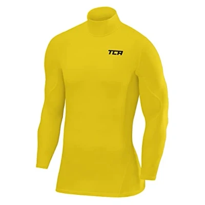 Immagine di TCA SuperThermal Maglia Termica Collo Alto per Uomo a Compressione con Maniche Lunghe Giallo, L