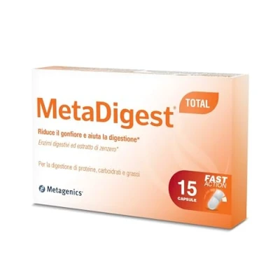 Immagine di MetaDigest TOTAL 15 capsule Integratore per la digestione di proteine, carboidrati e grassi