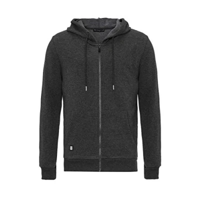 Immagine di RED BRIDGE Felpa da Uomo unicolore Giacca Tuta con Cappuccio e Tasche Frontali Premium Basic Grigio Scuro M