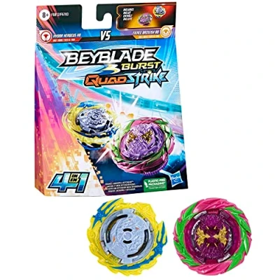 Immagine di Beyblade Burst QuadStrike Dual Pack, confezione da 2 routine competizione Fierce Bazilisk B8 e Hydra Kerbeus K8