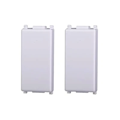 Immagine di 2 Pezzi Copritasti Copriforo 1 Modulo Posto, Colore Bianco, Compatibile Con Vimar Plana