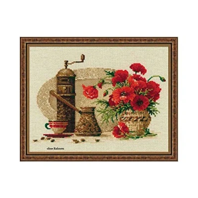 Immagine di Coffee Counted Cross Stitch Kit 11.75&quot;X9.5&quot; 14 Count