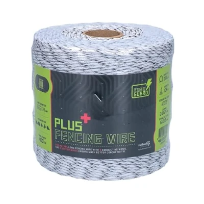 Immagine di ZoneGuard Filo per recinzione 3mm Plus 400 m Bianco / Nero