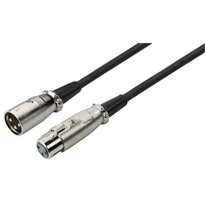 Immagine di Monacor MEC 100/SW, Cavo audio, XLR 3 (F) (M) 1 m schermato colore: Nero