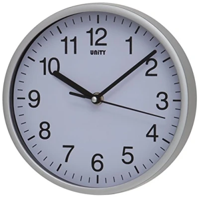 Immagine di Orologio da parete Unity, Radcliffe, Silent Sweep, moderno, argento, 20 cm