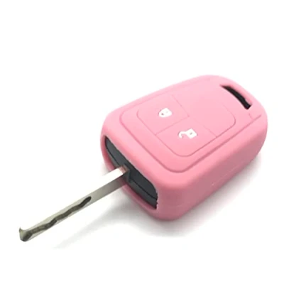 Immagine di Nordecco Cover protettiva per chiave in silicone, compatibile con Opel Corsa E Astra J, Insignia Adam Meriva Zafira a 2 o 3 pulsanti, colore: rosa confetto