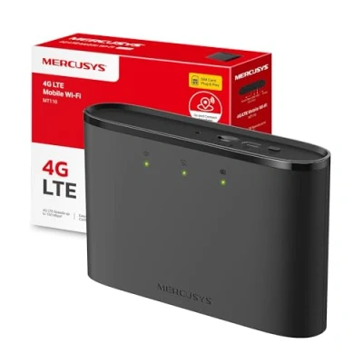 Immagine di Mercusys TP Link MT110 Mobile WiFi Router 4G LTE Cat4, Saponetta con Sim, Velocità di Download 150Mbps, Portatile, Modem Batteria Ricaricabile, Plug&amp;Play