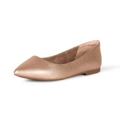 Immagine di Amazon Essentials Ballerine Basse a Punta Donna, Oro Rosa, 38.5 EU Larga