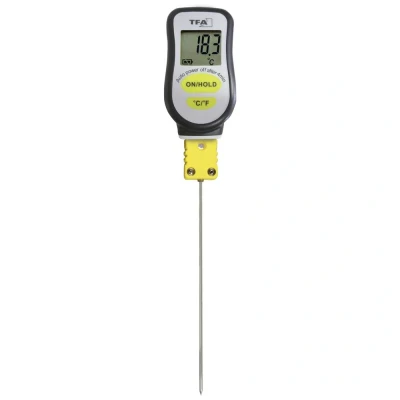 Immagine di TFA Dostmann Termometro a penetrazione Campo di misura temperatura 20 fino 300 C Sensore tipo K in pochi secondi, con sonda rigida