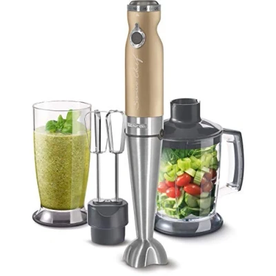 Immagine di Sencor minipimer immersione SHB 560, frullatore a 4 in 1, elettrico con bicchiere da 800ml, tritatutto elettrico, fruste elettriche, potenza 1200w, 20 velocità