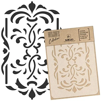 Immagine di Stencil in plastica riutilizzabile fai da te // A3 A4 A5 ORNAMENTO BAROCCO CLASSICO #2 Artigianato Mobili Scrapbooking Decoupage (21x30cm)
