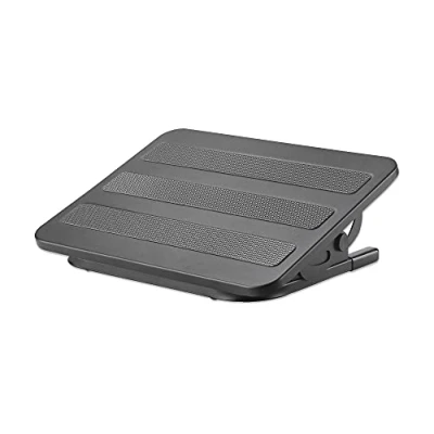 Immagine di Manhattan 462198 Poggiapiedi Regolabile ed Ergonomico per Lo Smart Working Nero