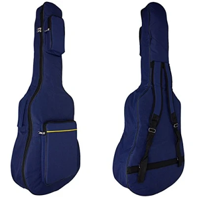 Immagine di MINGZE 41 pollici Borsa per chitarra, Sacchetto di Lo zaino della chitarra cinghia spalla registrabile impermeabile dello spessore più cotone, una varietà colori (Blu)