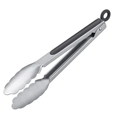 Immagine di Westmark Pinza per Grigliare e Servire, Con Manici in Acciaio Inox Impugnature Gommate, Lunghezza: 27,5 cm, Inossidabile/Plastica, Classic Spezial Midi, Argento/Nero, 16242270