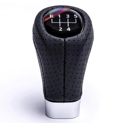 Immagine di NOTEDI Pomello Leva Cambio Manuale 5 Marce 6 per BMW E34 E36 E38 E39 E46 E53 E60 E61 E63 E64 E83 E90 E91 E92 E93 3 Series X1 X3 X5,Leva Universale Rifiniture Chrome e Retromarcia