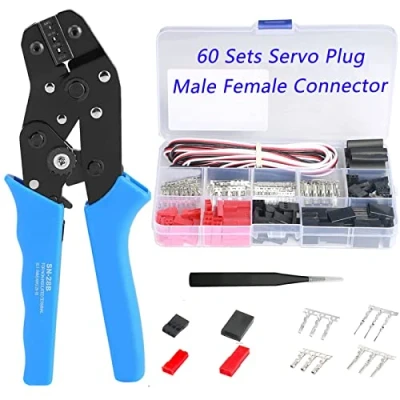 Immagine di 60 Set Connettore servo JST Interfaccia kit cavo pin maschio femmina con SN 28B Dupont TOLL 0,1 1.0 mm ² (AWG28 18) SYP per RC Modello Hitec Spektrum Aviplanes