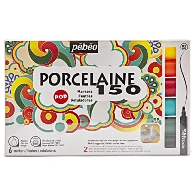 Immagine di Pebeo Porcellana 6 feltri Casi Colori Assortiti Pop Spikes Multe