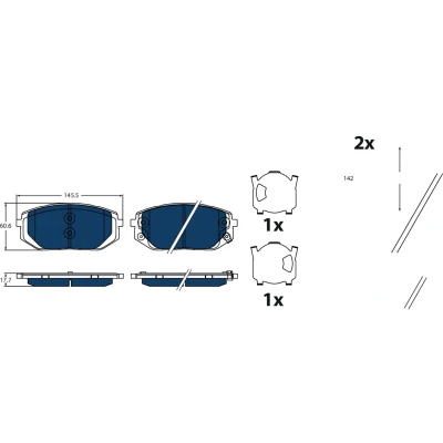 Immagine di TRW GDB2495BTE Kit pastiglie freno con segnalatore acustico usura accessori