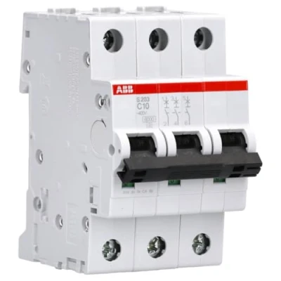 Immagine di ABB S203 C10 INTERRUTTORE AUTOMATICO 6KA 3P