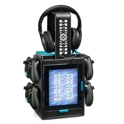 Immagine di Numskull Official Fornite LED Light Gaming Locker, Controller Holder &amp; Headset Stand for PS4/PS5 Xbox Series XS Multiple Lighting Settings Fortnite Merchandise