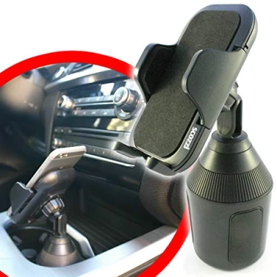 Immagine di scozzi Porta Cellulare Auto Portabicchieri Portabevande Supporto Telefono, Universale p.e. compatibile con Samsung S23 S22 S21 S20 A54 A53 per iPhone 15 14 13 12 11 XR FE Plus Ultra Mini Lite Pro