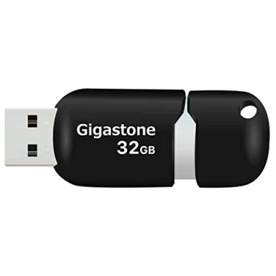 Immagine di Gigastone 32 GB Chiavetta USB 2.0, V10 Serie, Unità Flash per PC Laptop MacBook Computer, Compatibile con Windows Mac Linux, senza Cappuccio, Colore Nero