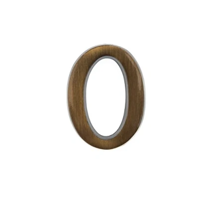 Immagine di HUBER numero civico 0 in ottone 10 cm I numeri civici per casa e porta 3D targhette con nobile antico design