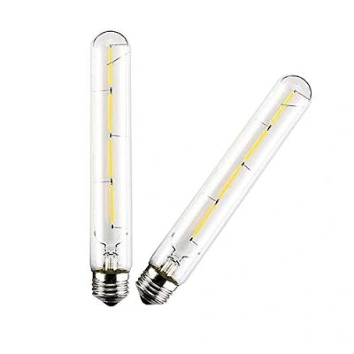 Immagine di Lampadina LED in Retrò Trasparente T30 a Tubo Lungo Lampadine Decorative Vintage Edison E27 4W(Sostituzione Alogena Vite 40W)Lampadine Filamento Bianco Caldo 2700K (225mm)2 Pezzi