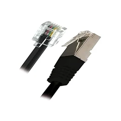 Immagine di APM 570843 cavo ADSL Rj11/Rj45 connettori maschio/maschio, 2 m di lunghezza, morbido e flessibile per il collegamento a un alloggiamento o modem