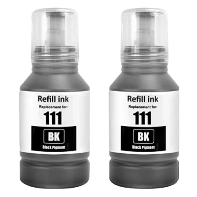 Immagine di SHUOLEI 111 Inchiostro Compatibile per C13T03M140 Cartucce d&#039;inchiostro Nero ET M1100 M1120 M1140 M1170 M1180 M2120 M2140 M2170 M3140 M3170 ETM3180 (2 Colores Negro x 2)