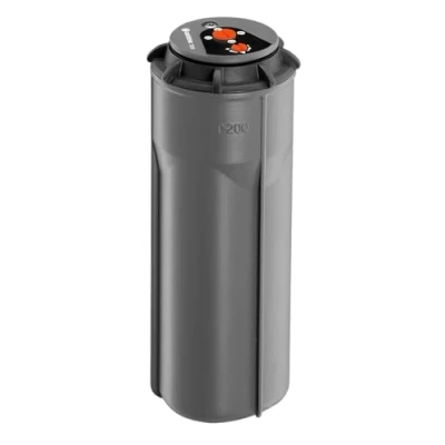 Immagine di Gardena Sprinkler System Turbine Pop up T200: sistema irrigazione prati medie dimensioni fino a 200 m², con distanza lancio regolabile (5 8 m) e impostazione del settore stepless (8203 29)
