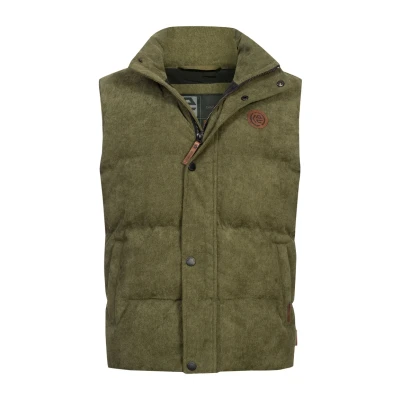 Immagine di Indicode Uomini INCobbyn Vest Gilet imbottito con zip e patta di bottoni Army XL