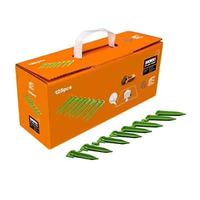 Immagine di Worx WA0666 picchetti per robot tosaerba Landroid VISION set da 125 pezzi biodegradabili accessori originali