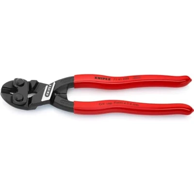 Immagine di Knipex Cobolt Tronchese a Doppia Leva Bonderizzata Nera, Rivestiti in Resina Sintetica 200 Mm (Confezione Self Service/Blister) 71 41 Sb