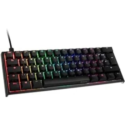 Immagine di Ducky ONE 2 Mini Tastiera Meccanica RGB, Gaming Switch Brown, 60% con Layout Tedesco, PC Staccabile Filo (da USB a C), Retroilluminata, Nero