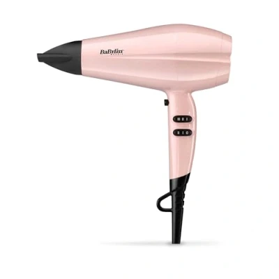 Immagine di BaByliss 5337PRE Asciugacapelli Rose Blush 2200W, Leggero, Funzione Ionica Anti Crespo e tecnologia Titanium Ceramic, con Concentratore