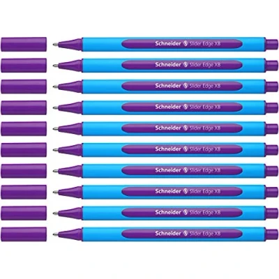 Immagine di Schneider Slider Edge Stick Penna a sfera extra Bold Violet Penne (penna stick, viola, blu, grassetto, acciaio inossidabile, 1,4 mm)