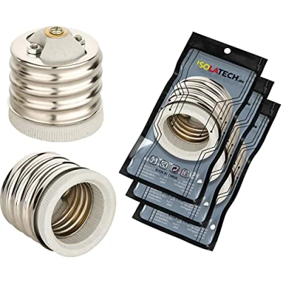 Immagine di ISOLATECH 3pcs E40 a E27 presa adattatore per lampada convertitore LED lampade risparmio energetico (max. 250V/2A) lampadine cucina bagno soffitto in ceramica resistente al calore