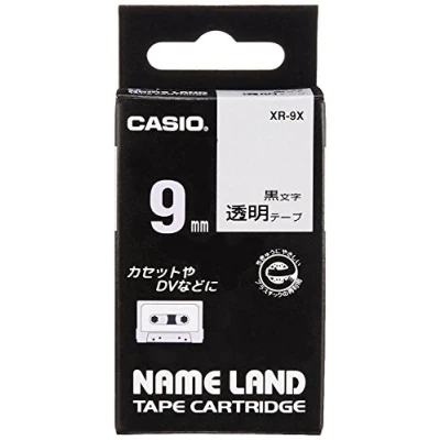 Immagine di Casio XR 9X1 Cassetta nastro Colore Nastro: Trasparente carattere: Nero 9 mm 8 m
