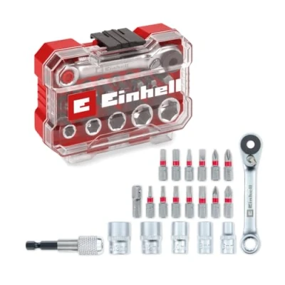 Immagine di Einhell Kit inserti giravite a bussola 1/4 (6.3 mm) 21 parti 118683