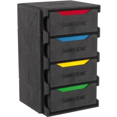 Immagine di Asmodee Gamegenic Token&#039;s Lair Scatola token all in one di alta qualità con vassoio per dadi integrato la massima esperienza gioco, archiviazione multifunzionale gettoni e