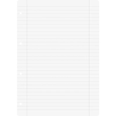 Immagine di Baier &amp; Schneider Ricarica di fogli per quaderno ad anelli, formato A4, 70 g/mq, 4 fori, a righe, 100 pz, colore: Bianco