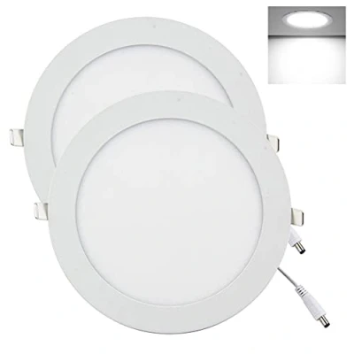 Immagine di YULIN SUN® Faretti a LED per Interni, 2 PZ x 18W Rotonda Plafoniera Soffitto Extra piatto 6500K Bianco freddo, Dimensioni del diametro 225 mm