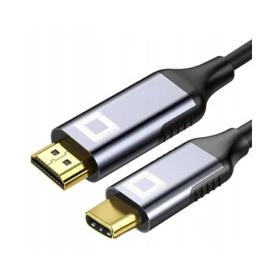 Immagine di CO2 Cavo USB C a HDMI 4K, 2m, Tipo 4K/60Hz, 2K/144Hz, Full HD, Plug &amp; Play, MHL Dynamic HDR, per iPhone 15 Pro/Max MacBook Pro/Air, iPad Pro iMac S24 XPS 17