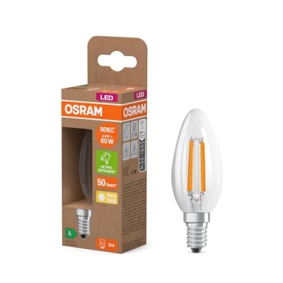 Immagine di OSRAM 4099854255120 LED (monocolore) ERP A (A G) E14 Forma di candela 3.8 W = 60 Bianco caldo (Ø x A) 35 mm 1 pz.