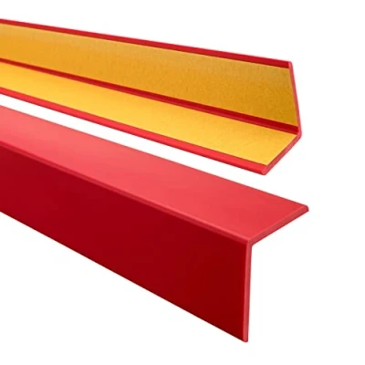 Immagine di Profilo angolare QUEST 40x40mm, Listello di protezione in plastica flessibile Striscia autoadesiva Riparo dei profili angolari e bordi, facile da installare, Rosso, 200cm