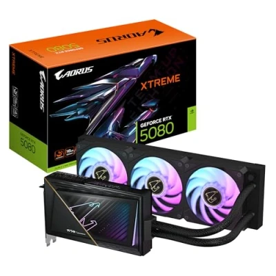 Immagine di Gigabyte AORUS GeForce RTX 5080 XTREME WATERFORCE 16G Scheda Grafica 16GB GDDR7, 256 bit, PCI E 5.0, 2805MHz Core Clock, 3 x DP 2.1a, 1 HDMI 2.1b, NVIDIA DLSS 4, GV N5080AORUSX W 16GD