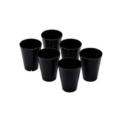 Immagine di Omada Design 6 Bicchieri in Plastica rigida da 275 ml, Impilabili, Infrangibili, Riutilizzabili, Lavabili, Linea Samba
