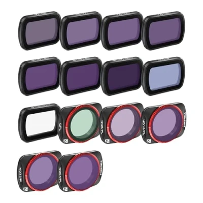 Immagine di Freewell QuickSwap ND, ND/PL, CPL, Snow Mist 1/4, filtri per l&#039;inquinamento luminoso, confezione da 14, Mega kit Osmo Pocket 3: installazione semplice, libertà creativa, compatibilità con giunto