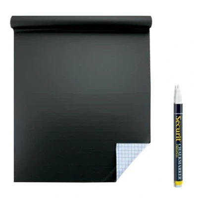 Immagine di Securit Rotolo Lavagna Autoadesiva colore Nero 100x45 cm